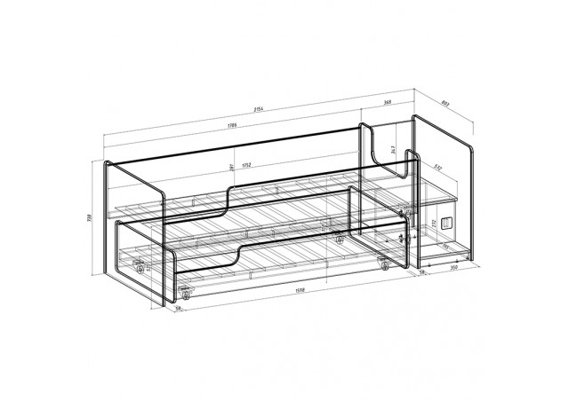 Детская выкатная кровать Легенда К302.41 в Кызыле